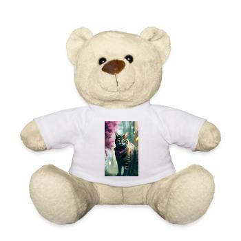 Domestic short haired cat life - Teddy Bear - white - Front