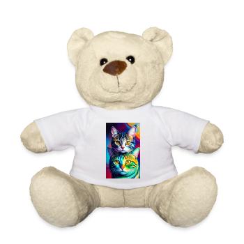 Marvellous domestic short haired cats - Teddy Bear - white - Front