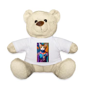 Prodigious domestic short haired cat - Teddy Bear - white - Front