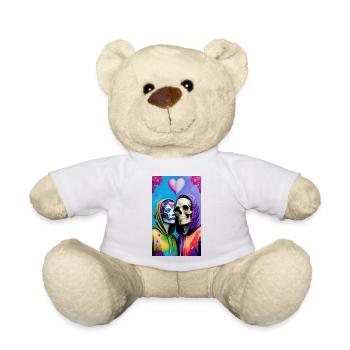ARTWORK Love Skull - Teddy Bear - white - Front