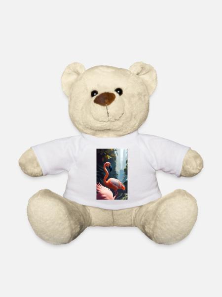 Flamingo - Teddy Bear - white