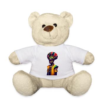 Afrikanisches Gesicht - Teddy - Weiß - Vorne