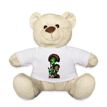 painted african faces - Teddy Bear - white - Front