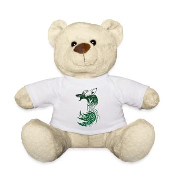 Grüner Tribal Fantasy Fuchs - Teddy - Weiß - Vorne