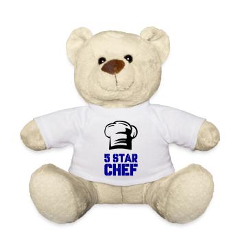 Chef 5 étoiles - Nounours - blanc - Devant