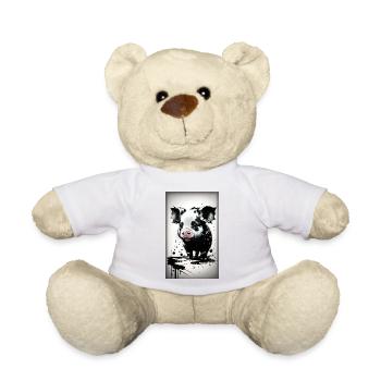 Cute Pig - Teddy Bear - white - Front