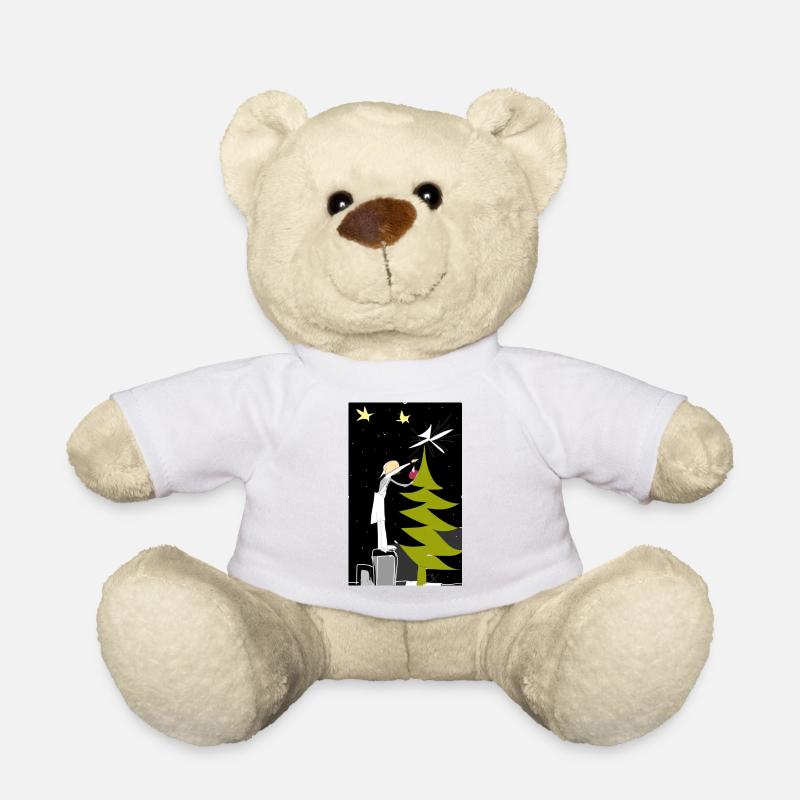 Weihnachtlich - Teddy - Weiß