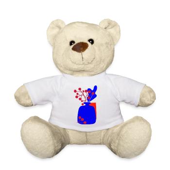 Moderne Weihnachtsillustration - Teddy - Weiß - Vorne