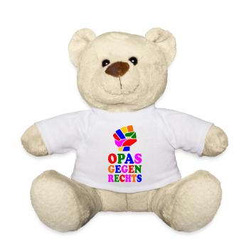 Opas gegen rechts - Teddy - Weiß - Vorne