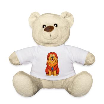 Regal Dogue tibétain Portrait chien Art Print - Nounours - blanc - Devant