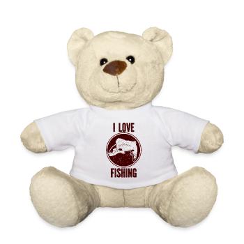 Angler Angelhaken Angelrute Sportfischer - Teddy - Weiß - Vorne