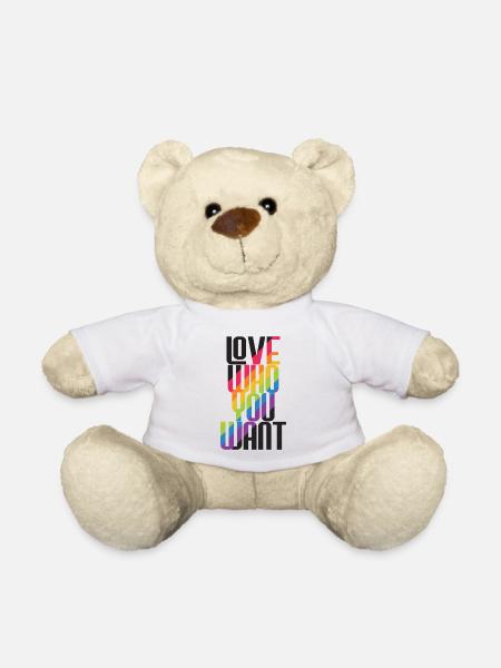 LGBT Pride Month - Liebe wen du willst - Teddy - Weiß