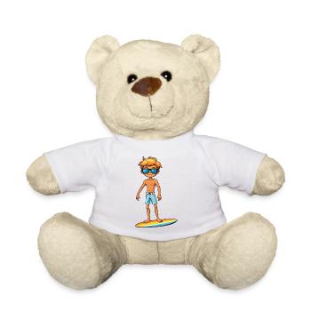 Cooler junger Surfer Dude Boy - Teddy - Weiß - Vorne