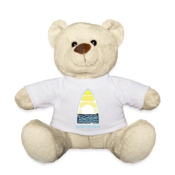 Surfboard. Catch the wave. - Teddy Bear - white - Front
