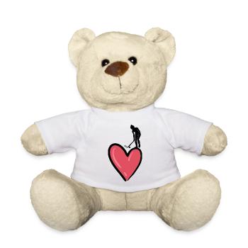 floorball girl floorball player unihoc-love - Teddy Bear - white - Front