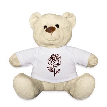 Leuchtende Rosen Silhouette - Teddy - Weiß - Vorne
