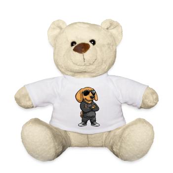 Badger Dog Comic - Teddy Bear - white - Front