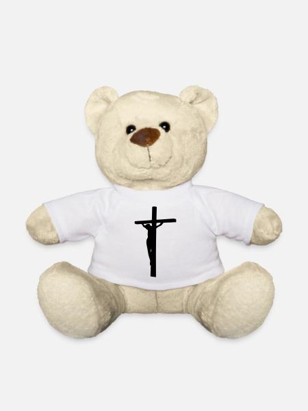 cross jesus - Teddy Bear - white
