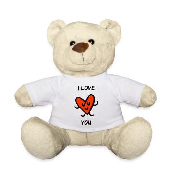 VALENTINE'S DAY. Bachelorette party. I LOVE YOU. I LOVE YOU. LOVE - Teddy Bear - white - Front