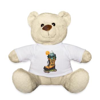 Hiking Makes Me Happy - Teddy Bear - white - Front