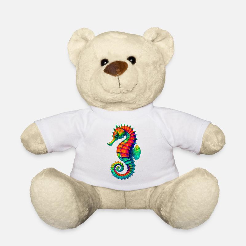 Seepferdchen - Teddy - Weiß