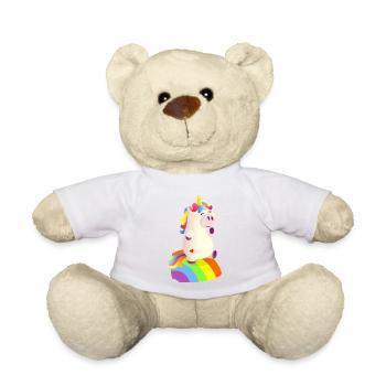 Magical Unicorn on the Rainbow - 🦄 - Teddy Bear - white - Front