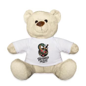Tatouage et fierté - Tattooed Forever - Nounours - blanc - Devant