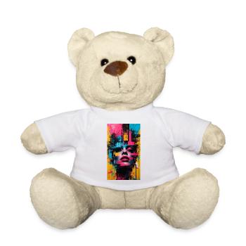 Art abstrait de la mode urbaine - Nounours - blanc - Devant