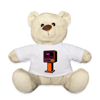 Retro Future TV - Teddy Bear - white - Front