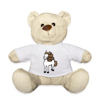 Horse Cute Pony Foal Horse Girl Cute Comic - Teddy Bear - white - Front