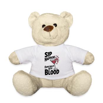 Sip Happens... Besonders mit Blut - Teddy - Weiß - Vorne