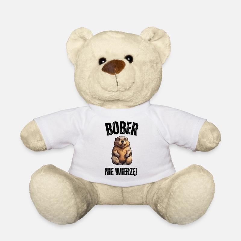 Playful otter with a loving look (BOBER) - Teddy Bear - white