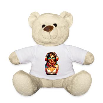 Russe Matriochka Musique Russie Russe - Nounours - blanc - Devant