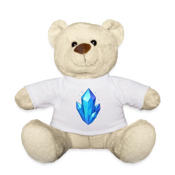 Blaues Kristallcluster - Teddy - Weiß - Vorne
