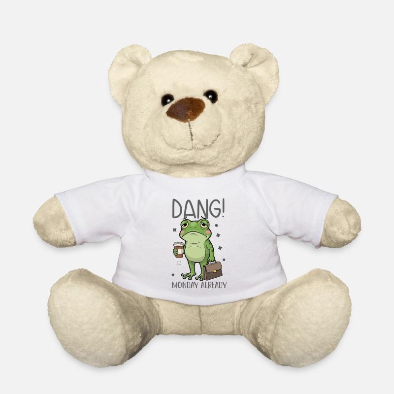 Frosch müde am Montag - Teddy - Weiß