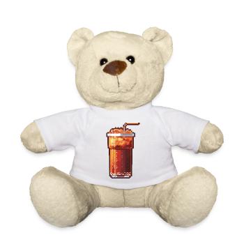 Pixel Cola Glas mit Eis - Teddy - Weiß - Vorne