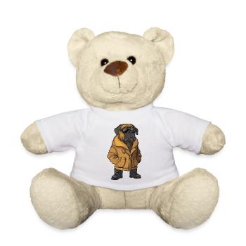 Bulldog Chien Cool Hiver - Nounours - blanc - Devant