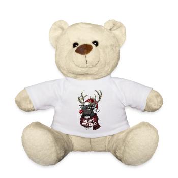 Christmas Reindeer Rudolph - Christmas Reindeer - Teddy Bear - white - Front