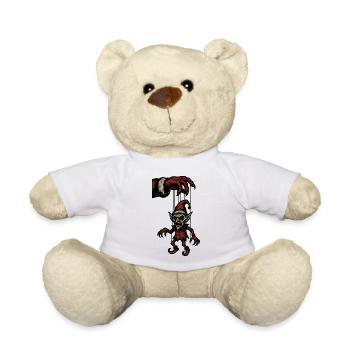 Gruseliger Weihnachtsmann Horror Elf Puppenspieler - Teddy - Weiß - Vorne
