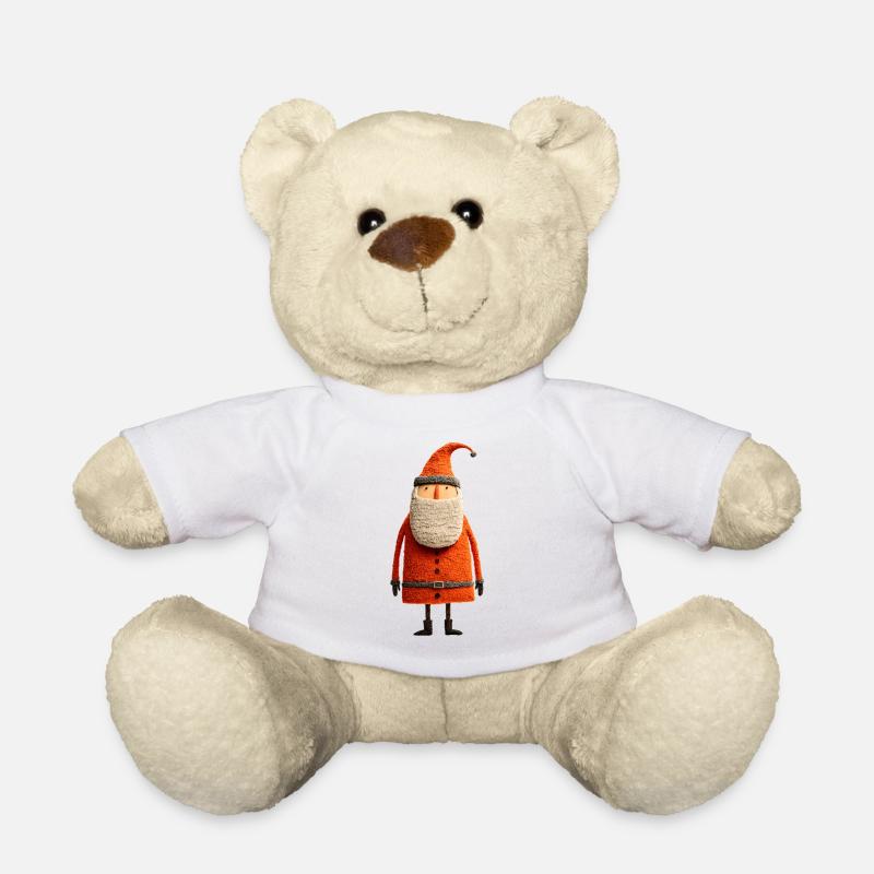 Weihnachtsmann / Nikolaus - Teddy - Weiß