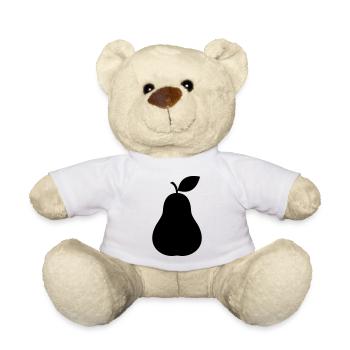 Silhouette de poire, fruit minimal - Nounours - blanc - Devant