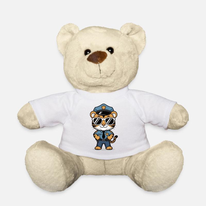Tiger Polizist Sonnenbrille - Teddy - Weiß