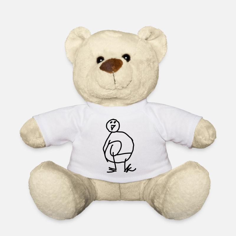 Pingouin Gribouillis - Nounours - blanc