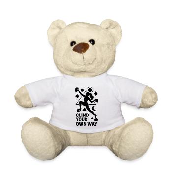 Bouldern Damen Frau Geometrisch Climb Your Own Way - Teddy - Weiß - Vorne