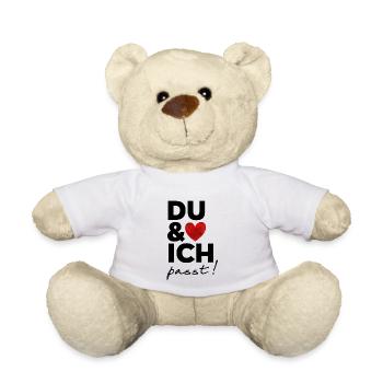 You & Me Fits - Sweat à capuche drôle de la Saint-Valentin - Nounours - blanc - Devant
