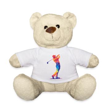 Bunter Golfer-Schwung - Teddy - Weiß - Vorne