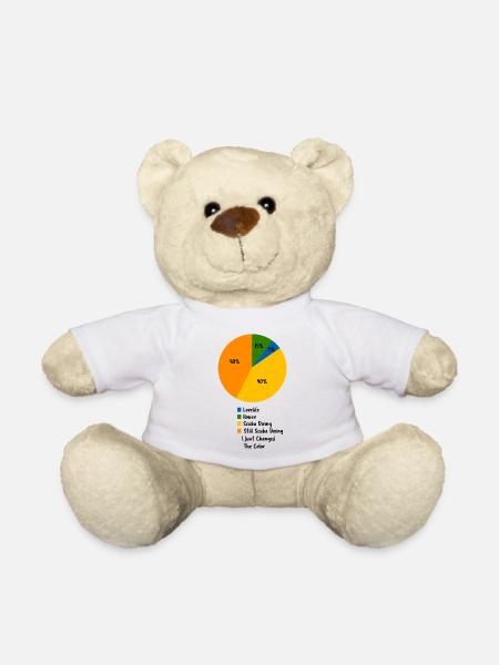 Lustiger Taucher-Tortendiagramm Sarkastischer Taucher - Teddy - Weiß