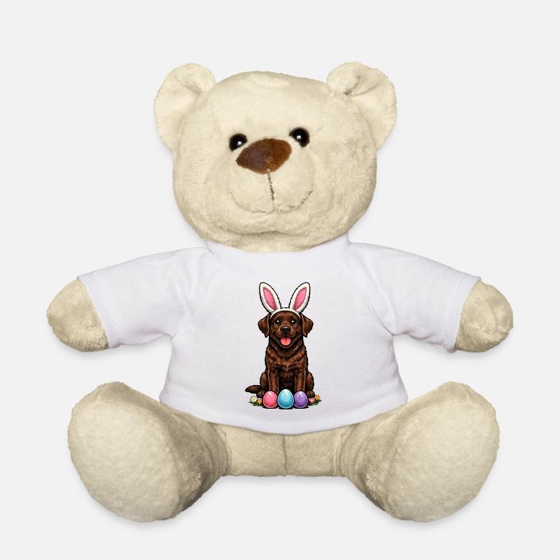 Brauner Labrador Retriever Schoko Labbi Ostern - Teddy - Weiß