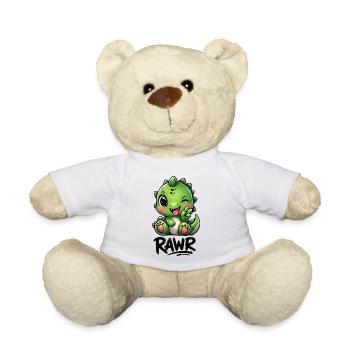 Süßer T-Rex Dinosaurier Cartoon Cool Roar Peace - Teddy - Weiß - Vorne