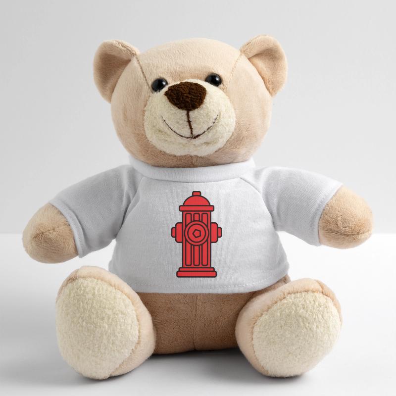 Classic Bold Red Fire Hydrant Teddy Bear